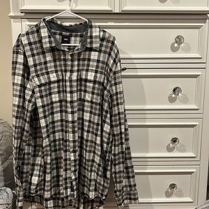 White and grey flannel